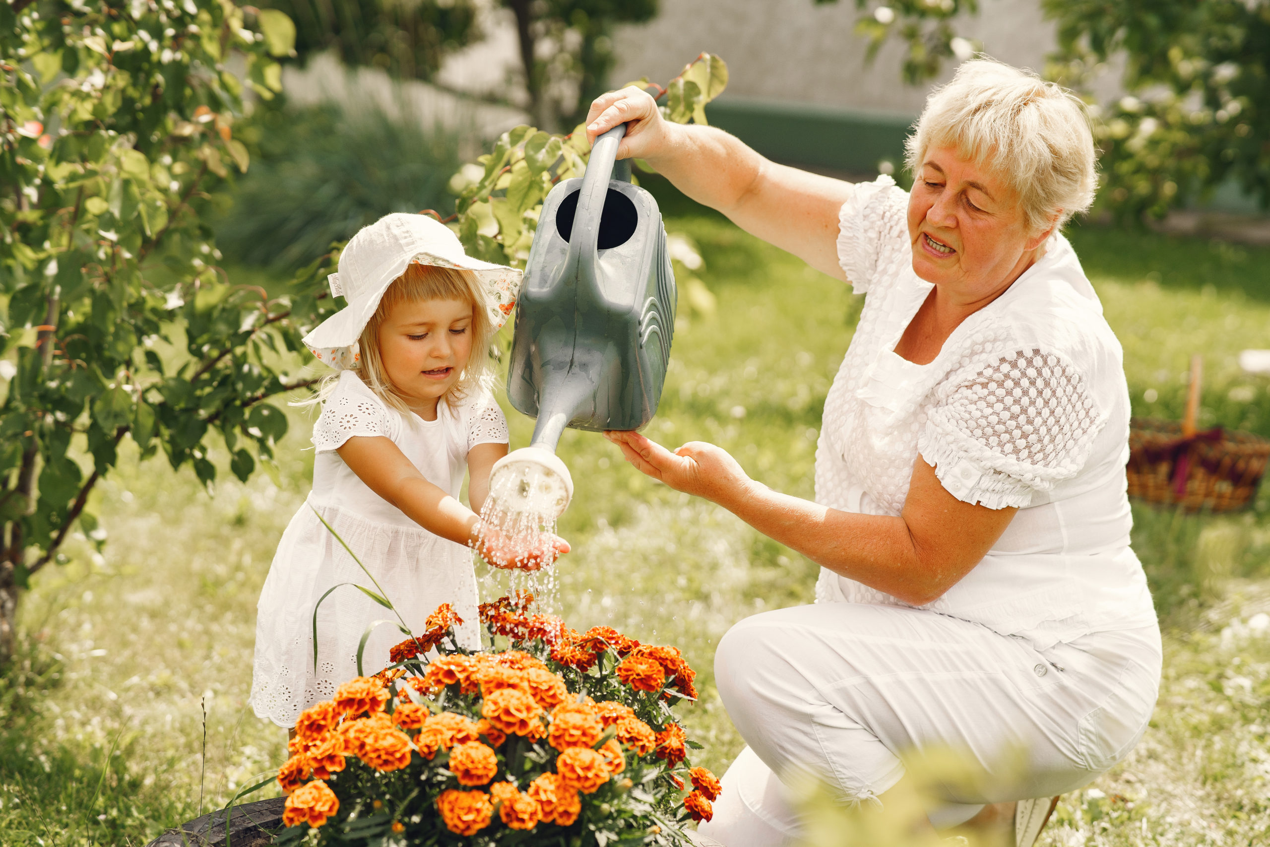 Какой сад был у старушки. В саду у бабушки. Помогает бабушке. Бабушка и внучка в саду. Бабушка с внуком на огороде.